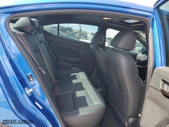 2018 Hyundai Elantra Sport with VIN KMHD04LB9JU637187, listed as a Copart auction lot 43939845 with 47,961 mi miles and Salvage Title. Bid and sale history available at carsss.com. Image 10.