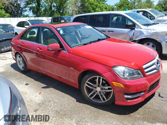 2012 Mercedes-Benz C 250 Sport with VIN WDDGF4HB8CA730561, listed as a Copart auction lot 62416174 with 167,186 mi miles and Non Repairable. Bid and sale history available at DreamBid. Image 4.
