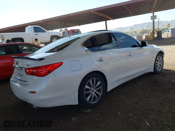 2016 Infiniti Q50 3.0t Premium with VIN JN1EV7AP4GM303705, listed as a IAAI auction lot 41957748 with 122,839 mi miles. Bid and sale history available at carsss.com. Image 4.