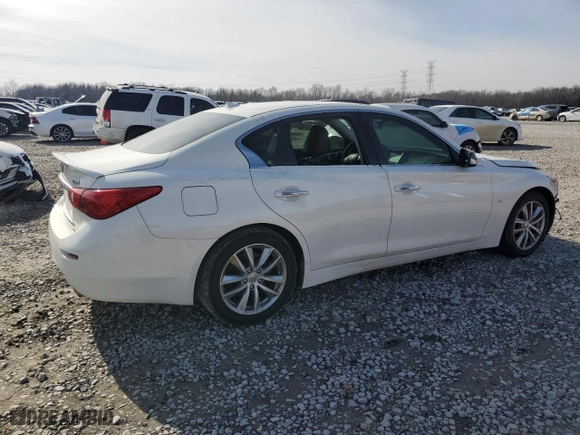 2015 Infiniti Q50 with VIN JN1BV7AP4FM344112, listed as a Copart auction lot 42356095 with 142,824 mi miles and Salvage Title. Bid and sale history available at carsss.com. Image 3.