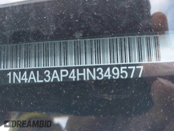 2017 Nissan Altima SR z VIN 1N4AL3AP4HN349577, wystawiony jako IAAI lot #41651995 z przebiegiem 119 180 mil mil oraz . Historia ofert i sprzedaży dostępna na DreamBid. Obrazek 9.