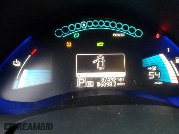 2017 Nissan LEAF SL with VIN 1N4BZ0CP2HC308102, listed as a Copart auction lot 78698474 with 87,432 mi miles and Salvage Title. Bid and sale history available at carsss.com. Image 9.