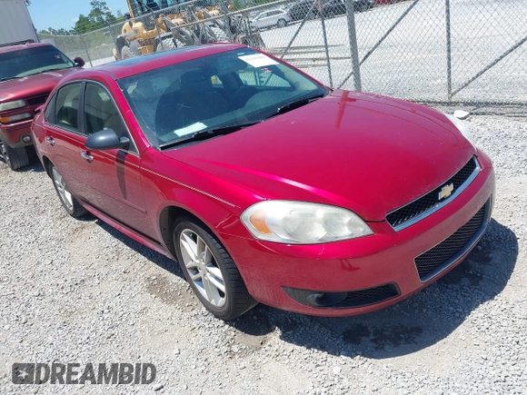 2013 Chevrolet Impala LTZ with VIN 2G1WC5E35D1175879, listed as a IAAI auction lot 42143602 with 156,385 mi miles and . Bid and sale history available at DreamBid. Image 1.