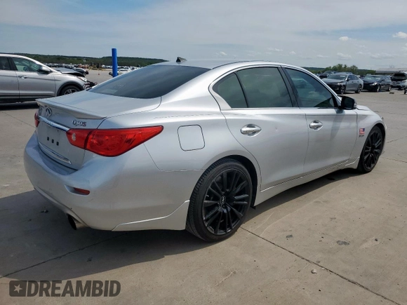 2017 Infiniti Q50 Red Sport 400 with VIN JN1FV7AP2HM851093, listed as a Copart auction lot 50955125 with 59,688 mi miles and Clean title. Bid and sale history available at DreamBid. Image 3.