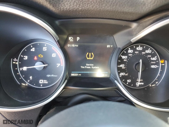 2018 Alfa Romeo Stelvio Ti with VIN ZASFAKBN5J7B64193, listed as a Copart auction lot 43577235 with 98,331 mi miles and Clean Title. Bid and sale history available at carsss.com. Image 9.