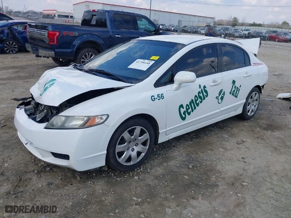 2010 Honda Civic Sdn LX with VIN 2HGFA1F58AH586610, listed as a IAAI auction lot 41798148 with 309,019 mi miles. Bid and sale history available at carsss.com. Image 2.