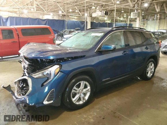 2020 GMC Terrain SLE with VIN 3GKALMEV2LL146547, listed as a Copart auction lot 47950095 with 61,623 mi miles and Non Repairable. Bid and sale history available at carsss.com. Image 1.