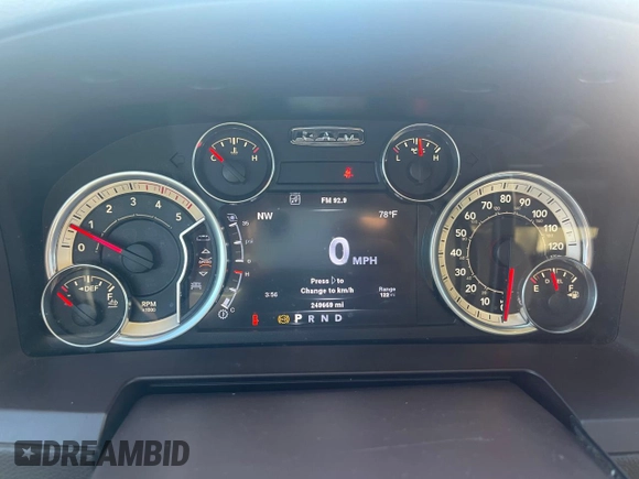 2013 Ram 2500 Laramie with VIN 3C6UR5NL9DG607630, listed as a Copart auction lot 48278865 with 249,669 mi miles and Clean Title. Bid and sale history available at carsss.com. Image 8.