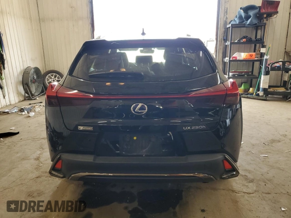2020 Lexus UX 250h F Sport with VIN JTHR9JBH6L2021884, listed as a Copart auction lot 49072545 with 61,484 mi miles and Salvage title. Bid and sale history available at DreamBid. Image 6.