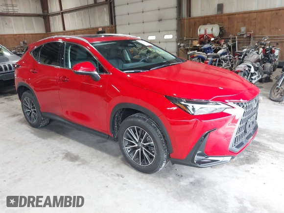 2025 Lexus NX 350 Premium z VIN 2T2GGCEZ5SC086994, wystawiony jako IAAI lot #42482143 z przebiegiem 169 mil mil oraz . Historia ofert i sprzedaży dostępna na DreamBid. Obrazek 1.