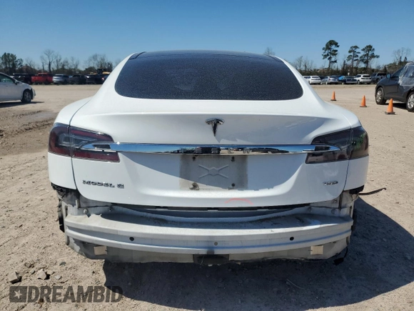 2016 Tesla Model S 90D with VIN 5YJSA1E21GF150460, listed as a Copart auction lot 48160495 with 84,761 mi miles and Salvage Title. Bid and sale history available at DreamBid. Image 6.