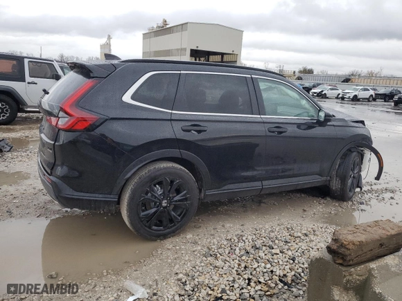 2025 Honda CR-V Hybrid Sport Touring with VIN 5J6RS6H90SL017562, listed as a Copart auction lot 80444924 with 0 mi miles and Salvage Title. Bid and sale history available at carsss.com. Image 3.