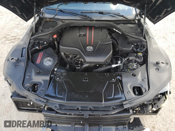 2021 Toyota Supra 2.0 with VIN WZ1DB2C02MW045335, listed as a Copart auction lot 44009215 with 37,882 mi miles and Salvage title. Bid and sale history available at DreamBid. Image 12.
