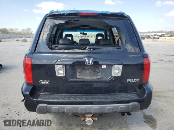 2005 Honda Pilot EX-L z VIN 5FNYF18635B001295, wystawiony jako Copart lot #52434555 z przebiegiem 318 797 mil mil oraz Szkoda całkowita • Salvage title. Historia ofert i sprzedaży dostępna na DreamBid. Obrazek 6.