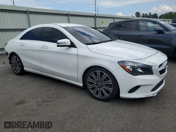2018 Mercedes-Benz CLA with VIN WDDSJ4GB5JN668648, listed as a Copart auction lot 62578783 with 51,573 mi miles. Bid and sale history available at carsss.com. Image 4.