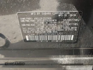 2025 Subaru Forester with VIN JF2SLDAC6SH413255, listed as a IAAI auction lot 42456317 with 1,751 mi miles and . Bid and sale history available at DreamBid. Image 9.