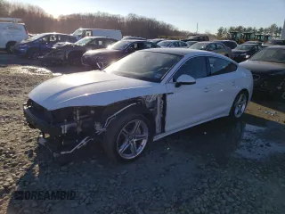 2021 Audi A5 Sportback S line Premium with VIN WAUDACF54MA003385, listed as a Copart auction lot 44269263 with 22,736 mi miles. Bid and sale history available at carsss.com. Image 1.