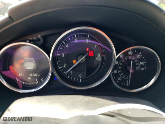 2017 Mazda MX-5 Miata RF Grand Touring with VIN JM1NDAM7XH0104997, listed as a Copart auction lot 70150734 with 43,489 mi miles and Salvage Title. Bid and sale history available at carsss.com. Image 9.