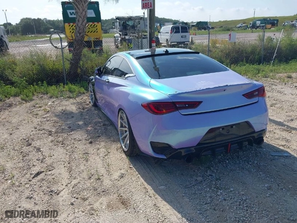 2018 Infiniti Q60 3.0t LUXE with VIN JN1EV7EKXJM341946, listed as a IAAI auction lot 39392104 with 52,989 mi miles. Bid and sale history available at carsss.com. Image 3.