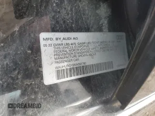 2022 Audi A3 Premium Plus z VIN WAUHUDGY5NA092795, wystawiony jako Copart lot #49279285 z przebiegiem 33 538 mil mil oraz Szkoda całkowita • Salvage title. Historia ofert i sprzedaży dostępna na DreamBid. Obrazek 12.