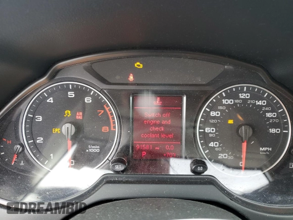 2011 Audi Q5 Premium with VIN WA1CFAFPXBA047825, listed as a Copart auction lot 59582395 with 91,581 mi miles and Salvage title. Bid and sale history available at DreamBid. Image 9.