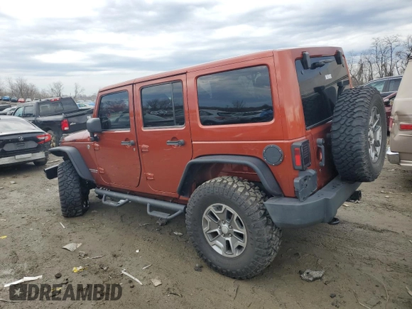 2014 Jeep Wrangler Unlimited Rubicon with VIN 1C4BJWFG0EL187243, listed as a Copart auction lot 45865005 with 53,064 mi miles and Salvage title. Bid and sale history available at DreamBid. Image 2.