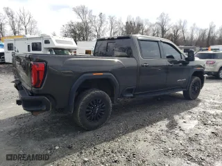 2023 GMC Sierra 2500HD AT4 with VIN 1GT49PE70PF187396, listed as a Copart auction lot 43544445 with 27,432 mi miles and Salvage Title. Bid and sale history available at carsss.com. Image 3.