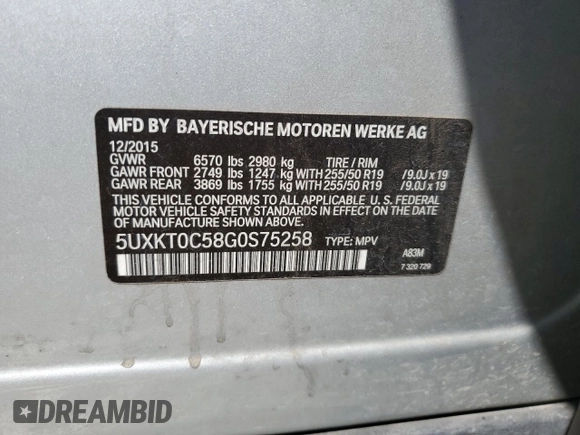 2016 BMW X5 xDrive40e z VIN 5UXKT0C58G0S75258, wystawiony jako Copart lot #51243015 z przebiegiem 152 469 mil mil oraz Czysty tytuł • Clean title. Historia ofert i sprzedaży dostępna na DreamBid. Obrazek 14.