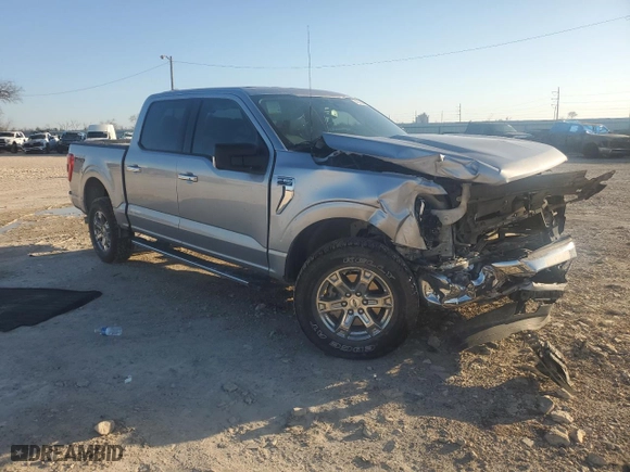 2021 Ford F-150 XL with VIN 1FTFW1E81MFB48318, listed as a Copart auction lot 43593905 with 109,841 mi miles and Salvage Title. Bid and sale history available at carsss.com. Image 4.