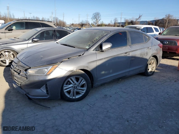 2019 Hyundai Elantra SEL with VIN 5NPD84LF1KH444687, listed as a Copart auction lot 41777195 with 116,407 mi miles and Salvage Title. Bid and sale history available at carsss.com. Image 1.