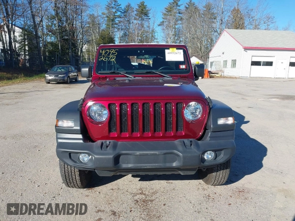 2021 Jeep Wrangler Unlimited Sport S with VIN 1C4HJXDG4MW647164, listed as a IAAI auction lot 40952672 with 51,366 mi miles and . Bid and sale history available at DreamBid. Image 13.