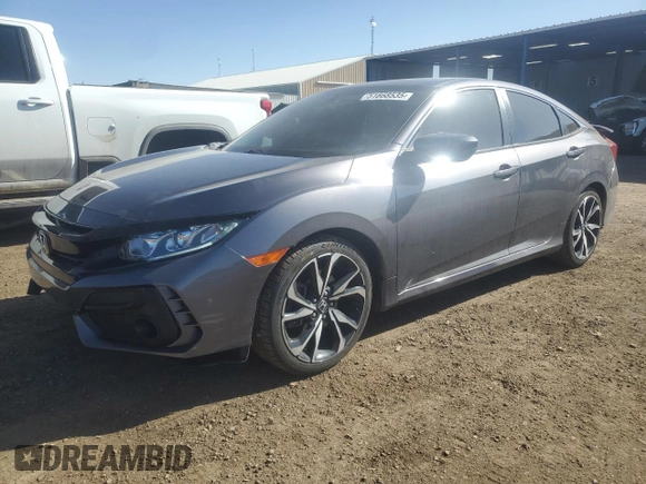 2018 Honda Civic Si with VIN 2HGFC1E57JH704397, listed as a Copart auction lot 51868535 with 44,620 mi miles and Salvage Title. Bid and sale history available at DreamBid. Image 1.