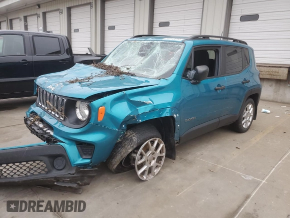 2021 Jeep Renegade Sport with VIN ZACNJDAB6MPM32261, listed as a Copart auction lot 85943614 with 85,212 mi miles and Non repairable. Bid and sale history available at DreamBid. Image 1.