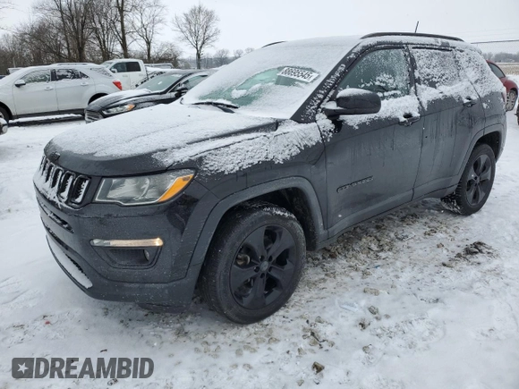 2018 Jeep Compass Latitude with VIN 3C4NJDBB0JT493661, listed as a Copart auction lot 88695545 with 89,046 mi miles and Salvage Title. Bid and sale history available at DreamBid. Image 1.