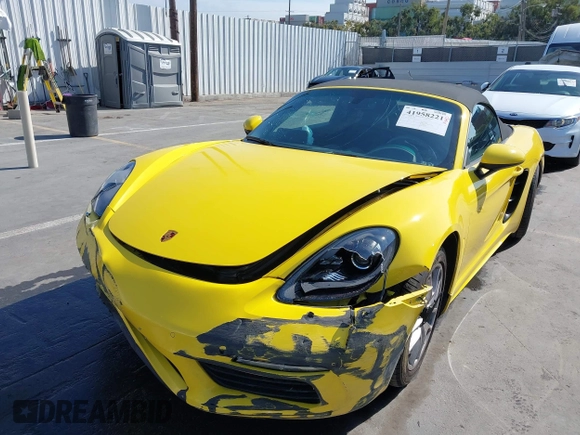 2021 Porsche 718 Boxster with VIN WP0CA2A8XMS210397, listed as a IAAI auction lot 41958221 with 43,518 mi miles and . Bid and sale history available at DreamBid. Image 6.