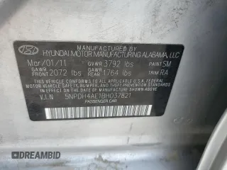 2011 Hyundai Elantra Limited with VIN 5NPDH4AE1BH037821, listed as a Copart auction lot 61680025 with 213,412 mi miles and Clean title. Bid and sale history available at DreamBid. Image 12.