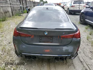 2025 BMW M4 Competition with VIN WBS23HK09SCS65814, listed as a Copart auction lot 70641714 with 2,701 mi miles and Salvage Title. Bid and sale history available at carsss.com. Image 6.