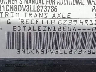 2020 Nissan Versa S z VIN 3N1CN8DV3LL873786, wystawiony jako IAAI lot #41793552 z przebiegiem 57 278 mil mil oraz . Historia ofert i sprzedaży dostępna na DreamBid. Obrazek 9.