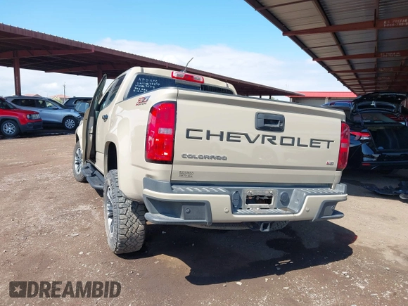 2022 Chevrolet Colorado 4WD Z71 with VIN 1GCGTDEN9N1277524, listed as a IAAI auction lot 42386037 with 15,994 mi miles and . Bid and sale history available at DreamBid. Image 3.