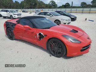 2015 Chevrolet Corvette Z51 2LT with VIN 1G1YK3D75F5106731, listed as a Copart auction lot 74700174 with 44,755 mi miles and Salvage Title. Bid and sale history available at carsss.com. Image 4.