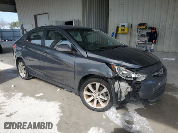 2013 Hyundai Accent GLS with VIN KMHCU4AE5DU338233, listed as a Copart auction lot 88446315 with 0 mi miles and Salvage Title. Bid and sale history available at carsss.com. Image 4.