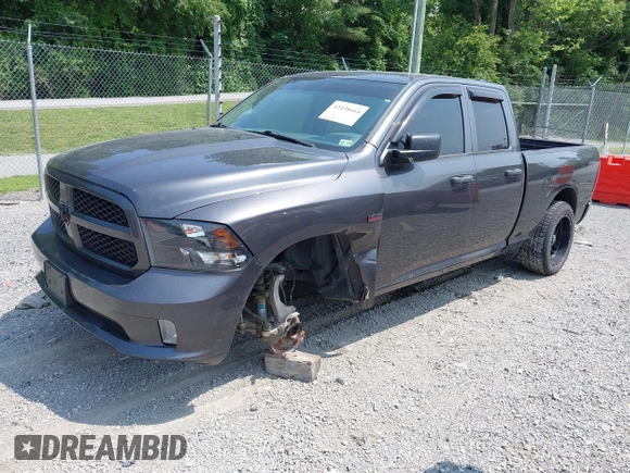 2014 Ram 1500 Tradesman with VIN 1C6RR7FTXES192585, listed as a IAAI auction lot 42438664 with 156,678 mi miles and . Bid and sale history available at DreamBid. Image 2.