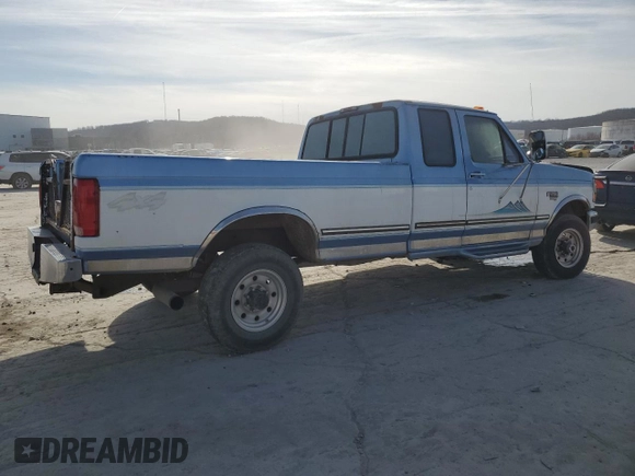 1996 Ford F-250 with VIN 1FTHX26F8TEA06626, listed as a Copart auction lot 43053205 with Not provided miles and Salvage title. Bid and sale history available at DreamBid. Image 3.