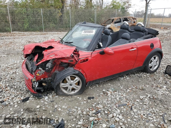 2008 MINI Convertible with VIN WMWRF33518TG18470, listed as a Copart auction lot 79095684 with Not provided miles and Clean title. Bid and sale history available at DreamBid. Image 1.