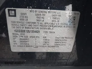 2016 Chevrolet Colorado 2WD Z71 z VIN 1GCGSDE12G1354429, wystawiony jako IAAI lot #42153388 z przebiegiem Nie podano mil oraz . Historia ofert i sprzedaży dostępna na DreamBid. Obrazek 9.