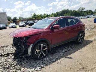 2022 Nissan Rogue Sport SL with VIN JN1BJ1CV2NW352653, listed as a Copart auction lot 55058054 with 21,735 mi miles and Salvage Title. Bid and sale history available at carsss.com. Image 1.