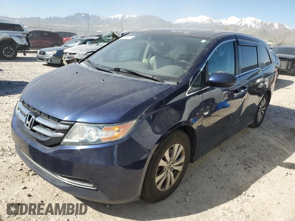 2014 Honda Odyssey EX-L with VIN 5FNRL5H66EB114159, listed as a Copart auction lot 52804175 with 205,234 mi miles and Salvage Title. Bid and sale history available at DreamBid. Image 1.