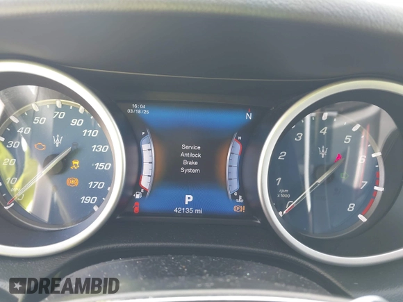 2017 Maserati Ghibli с VIN ZAM57XSA6H1218753, выставлен на аукционе IAAI как лот 41833235 с пробегом 42 135 миль миль и . История ставок и продаж доступна на DreamBid. Изображение 15.