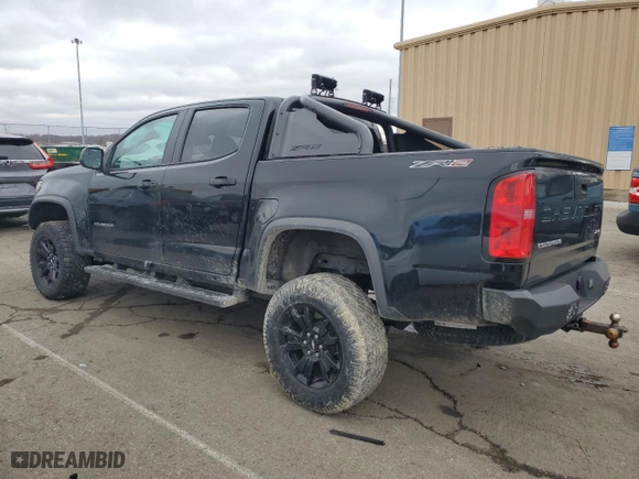 2022 Chevrolet Colorado 4WD ZR2 with VIN 1GCGTEEN7N1116854, listed as a Copart auction lot 47842595 with 56,967 mi miles and Salvage Title. Bid and sale history available at carsss.com. Image 2.