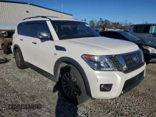 2018 Nissan Armada Platinum with VIN JN8AY2NE5J9733126, listed as a Copart auction lot 47739275 with 102,188 mi miles and Salvage Title. Bid and sale history available at carsss.com. Image 4.